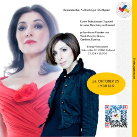 Stimmen der Welt, Klnge Armeniens - Erffnungskonzert der Armenischen Kulturtage Stuttgart - Stuttgart - 16.10.2025 19:30