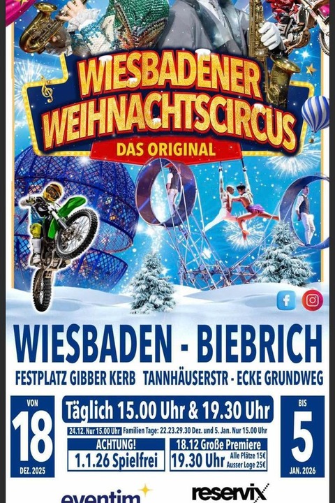 Wiesbadener Weihnachtscircus - Wiesbaden - 28.12.2025 15:00