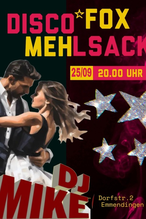 DISCOFOX TANZNACHT MIT DJ-MIKE - Emmendingen - 25.09.2025 20:00