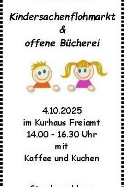Kindersachenflohmarkt und offene Bcherei - Freiamt - 04.10.2025 14:00