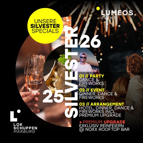 SILVESTER - PARTY: Dance & Fireworks - Marburg - 31.12.2025 21:00