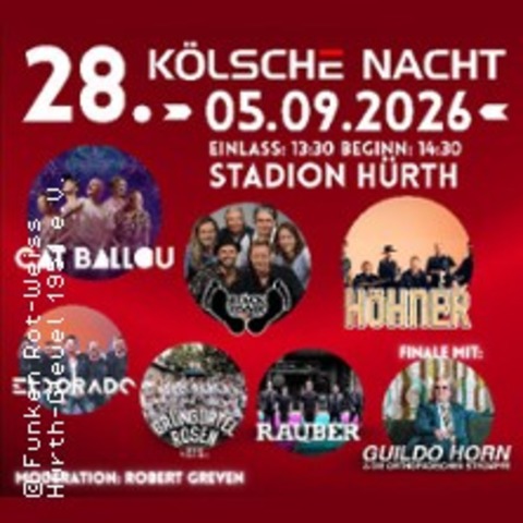 28. Klsche Nacht 2026 - Open Air Konzert - KLN - 05.09.2026 14:30