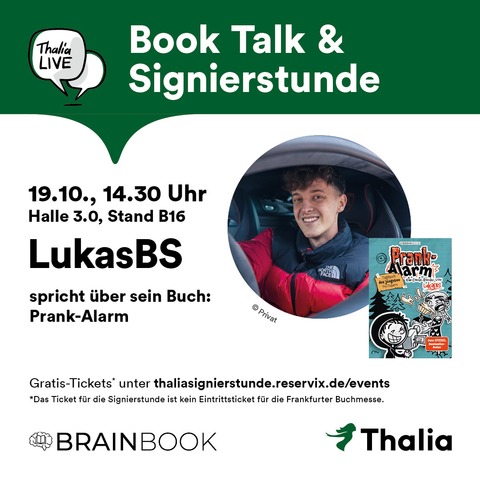 Book Talk & Signierstunde mit LukasBS - Frankfurt am Main - 19.10.2025 14:30