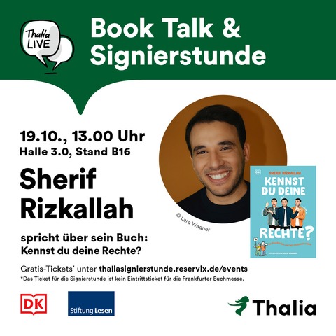 Book Talk & Signierstunde mit Sherif Rizkallah - Frankfurt am Main - 19.10.2025 13:00