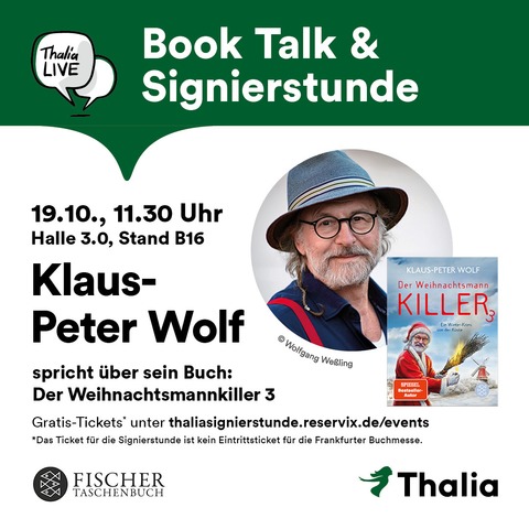 Book Talk & Signierstunde mit Klaus-Peter Wolf - Frankfurt am Main - 19.10.2025 11:30
