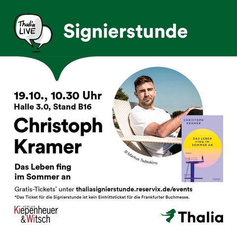 Signierstunde mit Christoph Kramer - Frankfurt am Main - 19.10.2025 10:30