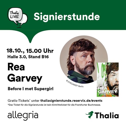 Signierstunde mit Rea Garvey - Frankfurt am Main - 18.10.2025 15:00