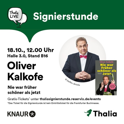 Signierstunde mit Oliver Kalkofe - Frankfurt am Main - 18.10.2025 12:00