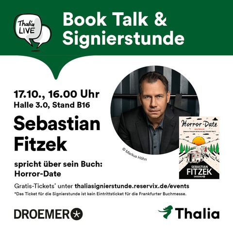 Book Talk & Signierstunde mit Sebastian Fitzek - Frankfurt am Main - 17.10.2025 16:00