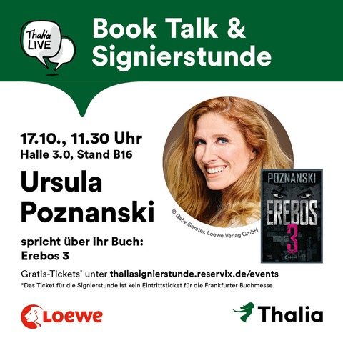 Book Talk & Signierstunde mit Ursula Poznanski - Frankfurt am Main - 17.10.2025 11:30
