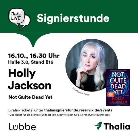 Signierstunde mit Holly Jackson - Frankfurt am Main - 16.10.2025 16:30