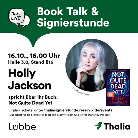 Book Talk & Signierstunde mit Holly Jackson - Frankfurt am Main - 16.10.2025 16:00