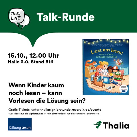 Wenn Kinder kaum noch lesen - kann Vorlesen die Lsung sein? - Frankfurt am Main - 15.10.2025 12:00