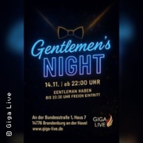 Gentlemens Night - BRANDENBURG AN DER HAVEL - 14.11.2025 22:00