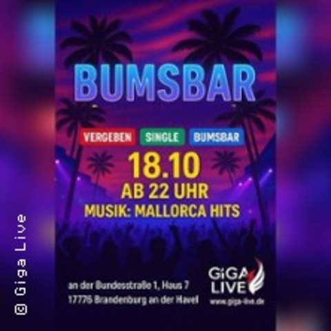 Bumsbar 1.0 - BRANDENBURG AN DER HAVEL - 18.10.2025 22:00