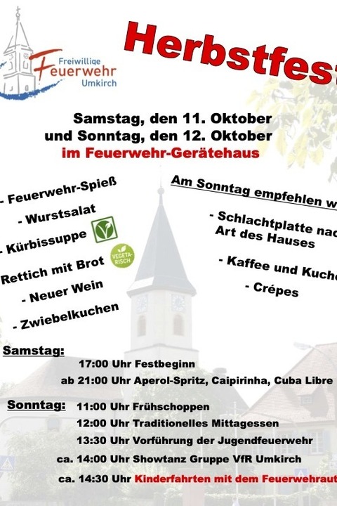 Herbstfest der Feuerwehr Umkirch - Umkirch - 11.10.2025 17:00