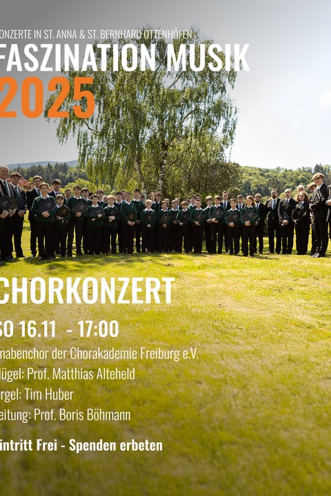 Knabenchor der Chorakademie Freiburg - Ottenhfen im Schwarzwald - 16.11.2025 17:00