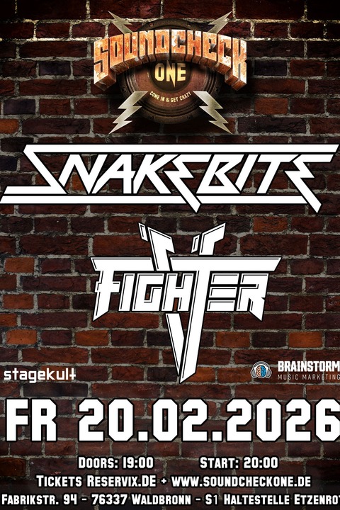 Snakebite + Fighter V - Tour 2026 - Waldbronn - 20.02.2026 19:00
