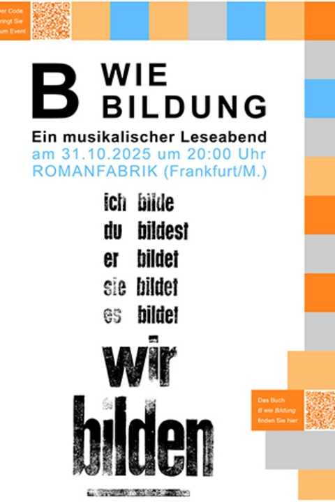 B wie Bildung - Ein musikalischer Leseabend - Frankfurt am Main - 31.10.2025 20:00