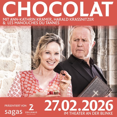 CHOCOLAT - mit Ann-Kathrin Kramer, Harald Krassnitzer & Les Manouches Du Tannes - Leer (Ostfriesland) - 27.02.2026 20:00