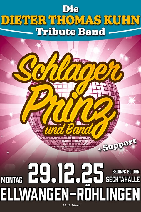 Schlager Prinz und Band - Die Party des Jahres - R�hlingen - 29.12.2025 20:00
