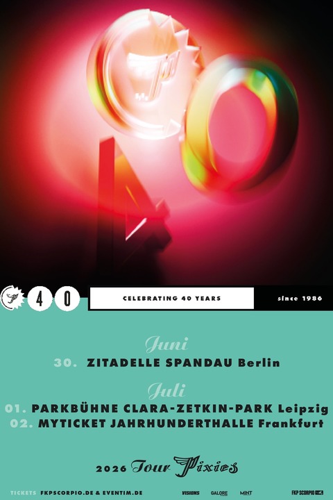 PIXIES - P40 - Celebrating 40 Years - Frankfurt am Main - 02.07.2026 20:00