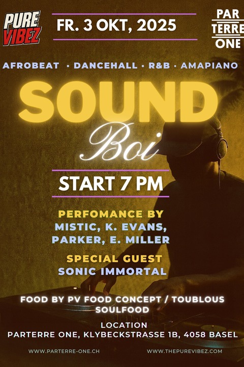 SOUND BOI - Basel - 02.10.2025 19:00