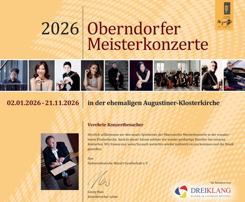 Oberndorfer Meisterkonzerte - Sdwestdeutsches Kammerorchester Pforzheim - Oberndorf am Neckar - 21.11.2026 20:00