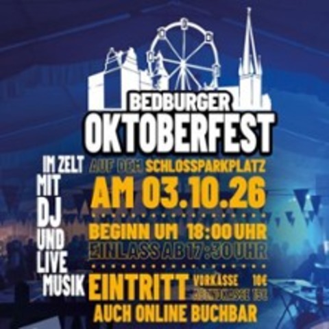 Oktoberfest Bedburg 2026 - BEDBURG - 03.10.2026 18:00