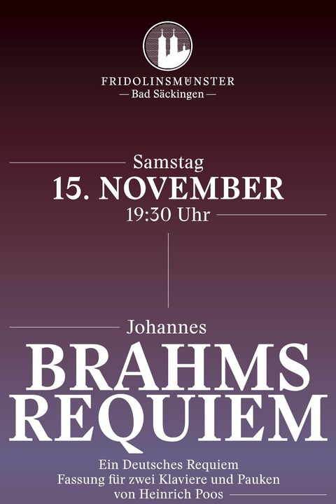 Brahmsrequiem - Bad Sckingen - 15.11.2025 19:30