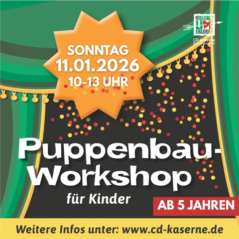Kreativer Puppenbau-Workshop in der CD-Kaserne - Celle - 11.01.2026 10:00