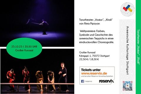 Tanzperformance: &#8222;Khali&#8220; - Farben, Symbole und Geschichte des armenischen Teppichs in einer eindrucksvolle - Stuttgart - 25.10.2025 20:30