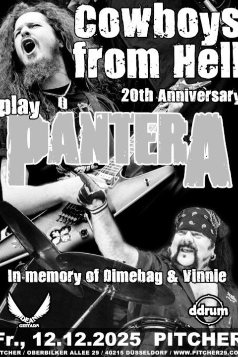 Pantera by Cowboys from Hell - Düsseldorf - 12.12.2025 19:00 Pantera by Cowboys from Hell - Düsseldorf - 12.12.2025 19:00