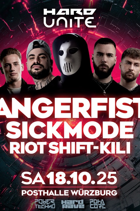 HardUnite - ANGERFIST, SICKMODE, RIOT SHIFT, KILI & more - Wrzburg - 18.10.2025 21:00