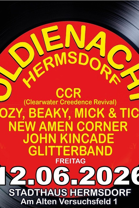 OLDIENACHT Hermsdorf - mit den Originalbands DOZY, BEAKY, MICK & TICH, ANIMALS, CCR - Hermsdorf - 12.06.2026 18:00