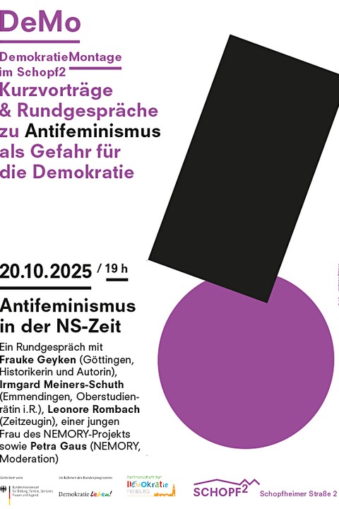 Antifeminismus in der Zeit des Nationalsozialismus - Freiburg - 20.10.2025 19:00