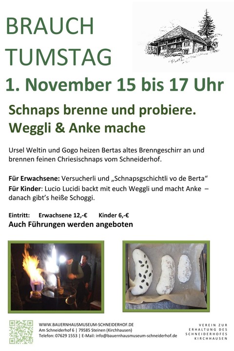 Brauchtumstag mit Führung - Steinen - 01.11.2025 15:00 Brauchtumstag mit Führung - Steinen - 01.11.2025 15:00