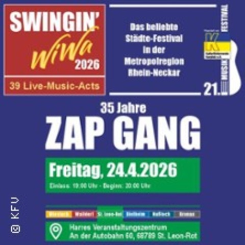 Zap Gang - 40 Jahre Musik - Sankt Leon-Rot - 24.04.2026 20:00