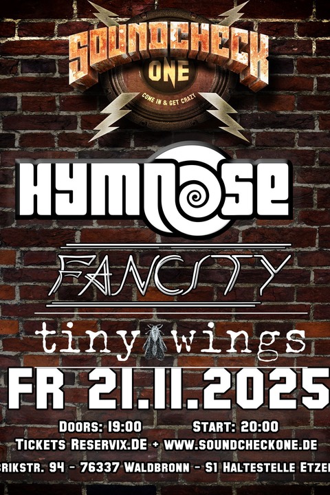 Hymnose + Fancity + Tiny Wings - Waldbronn - 21.11.2025 19:00