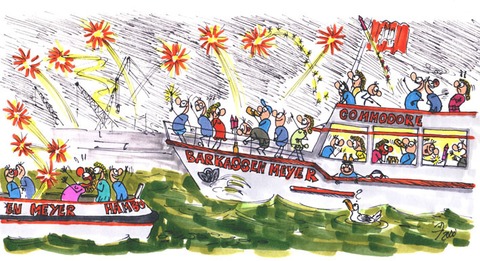 Silvester Feuerwerksfahrt - 3-st�ndige Schifffahrt zum Jahreswechsel 2025/2026 - Hamburg - 31.12.2025 22:00