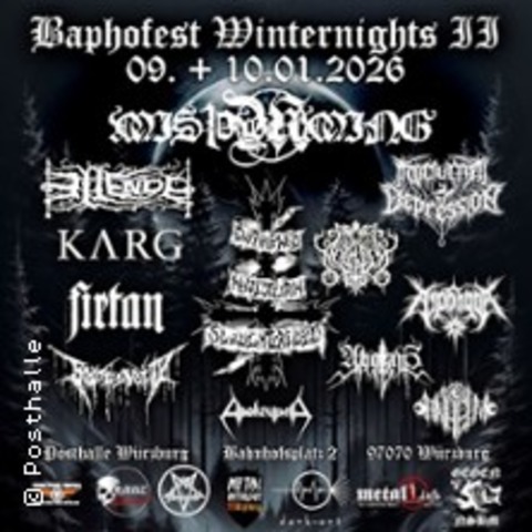 Baphofest - Freitag mit Ellenende, Flirtan & Karg - W�rzburg - 09.01.2026 19:00