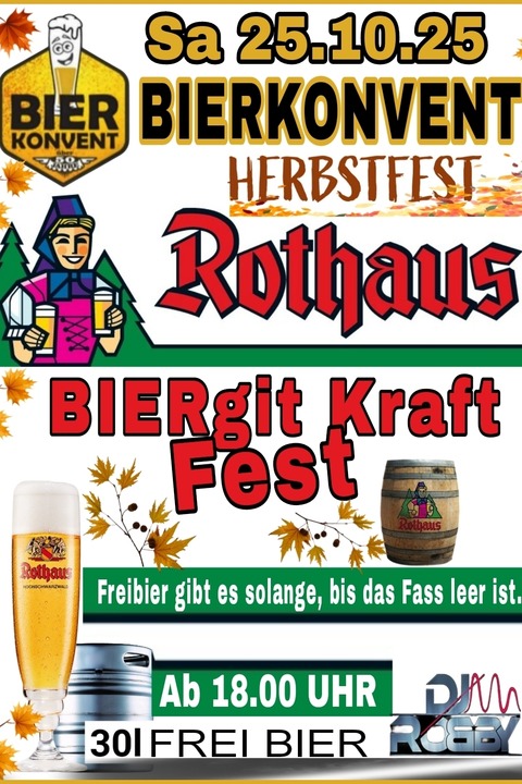 Herbst fest ROTHAUS - BIERgit Kraft fest - Emmendingen - 25.10.2025 18:00