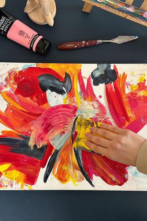 Abstrakte Malerei mit Spachteltechnik und Strukturmalerei - Kreativ-Kurs - Sindelfingen - 23.04.2026 18:00