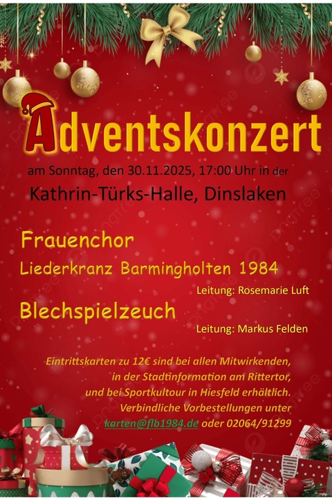Adventskonzert - Advents- und Weihnachtslieder aus aller Welt - Dinslaken - 30.11.2025 17:00
