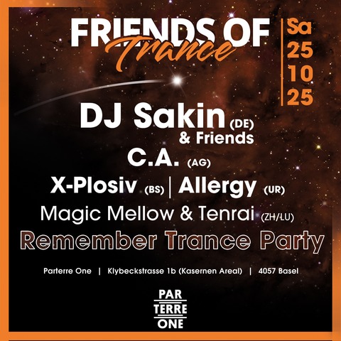 Friends of Trance - Basel - 25.10.2025 22:00