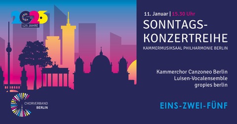 Sonntagskonzertreihe Nr. 1 | eins-zwei-f�nf - Berlin - 11.01.2026 15:30