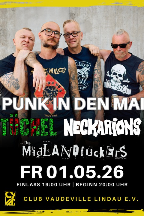 T�chel + Neckarions + The Midlandfuckers - Lindau (Bodensee) - 01.05.2026 20:00