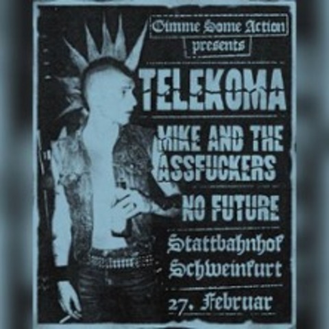 Telekoma, gimme some action presents- support: Mike & the Assfuckers + NoFuture - Schweinfurt - 27.02.2026 20:30