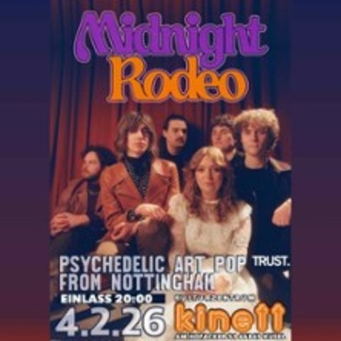 Midnight Rodeo | Psychedelic Art Pop - from Nottingham - Kusel - 04.02.2026 20:00
