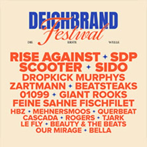 All Days + Camping + Fr�hanreise - DEICHBRAND Festival 2026 - CUXHAVEN/NORDHOLZ - 15.07.2026 15:00